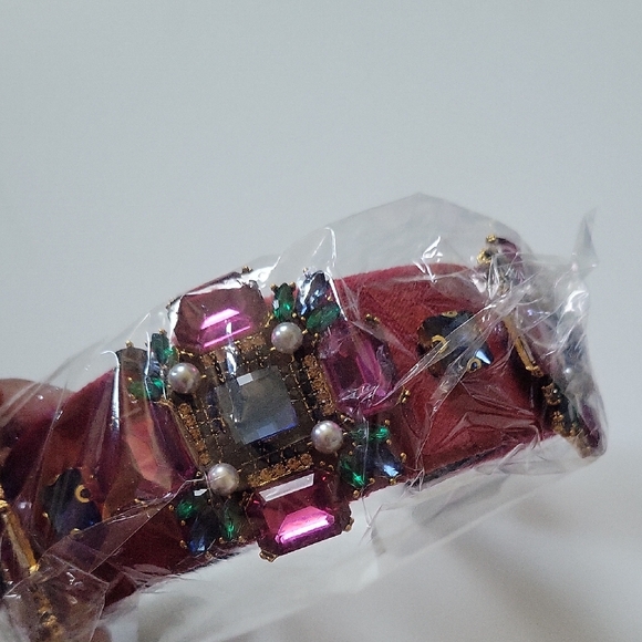 Accessories - Embellished Pink Crystal Statement HEADBAND